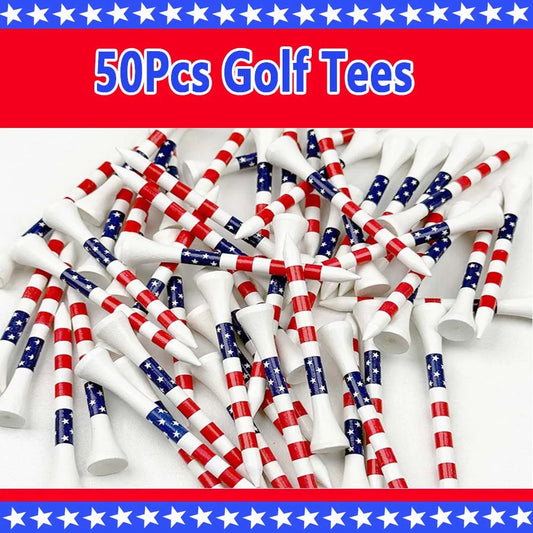 Stars and stripes golf tees-50 pack USA flag design