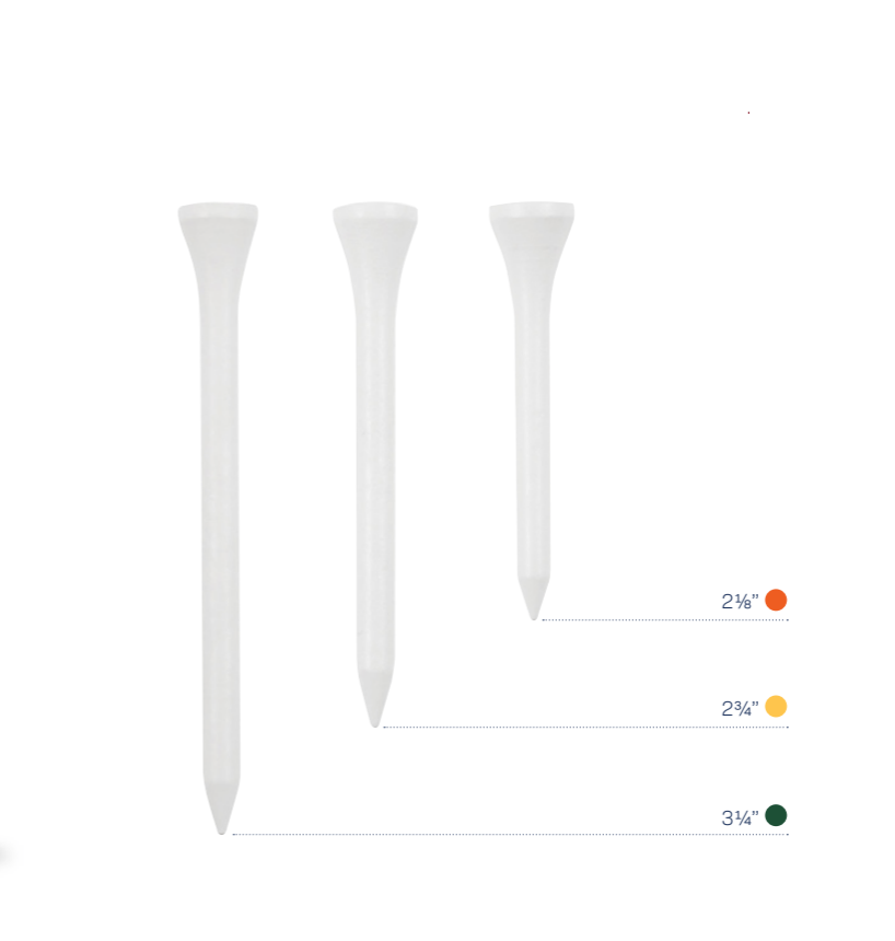 Bamboo Tees 2 3/4" Bumper White Bag 110