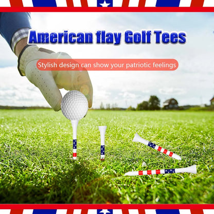 Stars and stripes golf tees-50 pack USA flag design