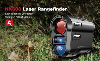 REVASRI 600M/Yard Golf Laser Rangefinder with Slope Compensation Flagpole Lock Vibration USB-C Rechargeable for Golfing