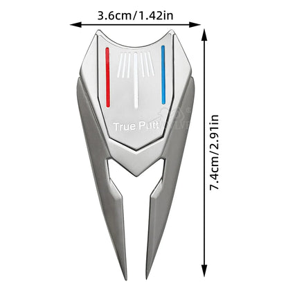 Magnetic Golf Divit Repair Tool with 3-Line Aiming Ball Marker